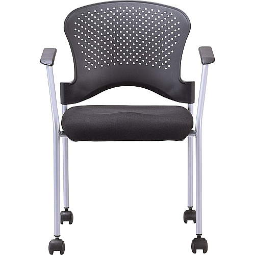 Eurotech Breeze Guest Chair Black Seat Color - Fabric Seat Material - Gray Frame Color - Steel Frame Material - 1 Each (FS8270)