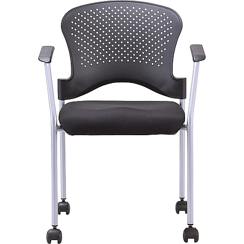 Eurotech Breeze Guest Chair Black Seat Color - Fabric Seat Material - Gray Frame Color - Steel Frame Material - 1 Each (FS8270)