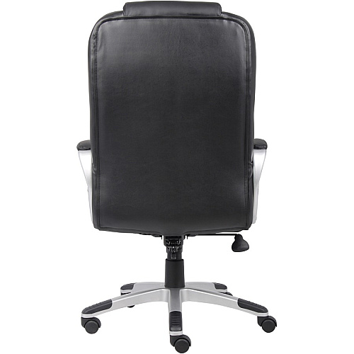 Boss High Back Executive Chair Black Seat Color - LeatherPlus Seat Material - Black, Gray Frame Color - Nylon Frame Material - 5-star Base - 1 Each (VSBO8601)