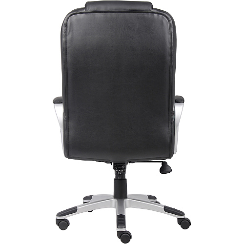 Boss High Back Executive Chair Black Seat Color - LeatherPlus Seat Material - Black, Gray Frame Color - Nylon Frame Material - 5-star Base - 1 Each (VSBO8601)