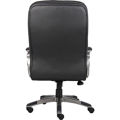 Boss High Back Executive Chair Black Seat Color - Vinyl Seat Material - Black, Gray Frame Color - Nylon Frame Material - 5-star Base - 1 Each (VSBO9331)