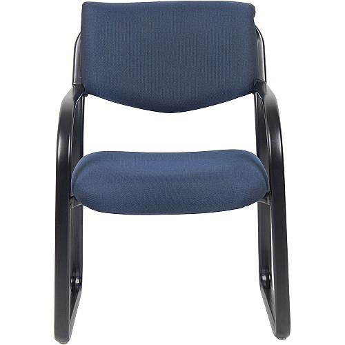 Boss Guest Chair Blue Seat Color - Fabric Seat Material - Black Frame Color - Metal Frame Material - Sled Base - 1 Each (VSBO9521BE)