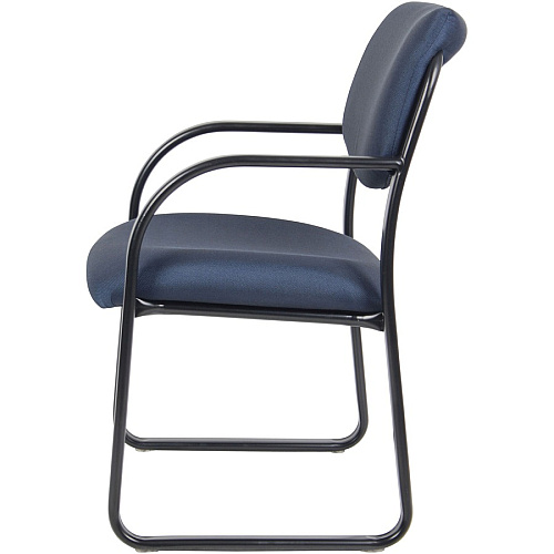 Boss Guest Chair Blue Seat Color - Fabric Seat Material - Black Frame Color - Metal Frame Material - Sled Base - 1 Each (VSBO9521BE)