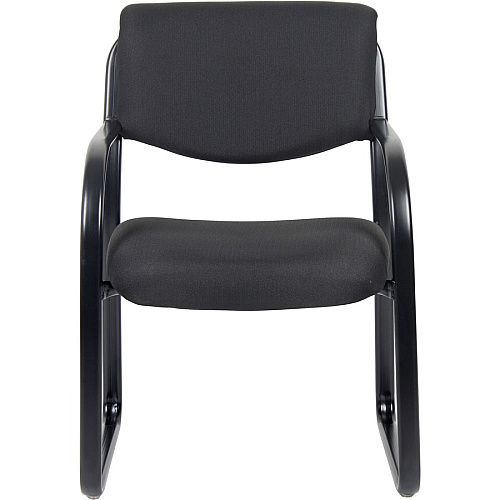Boss Guest Chair Black Seat Color - Fabric Seat Material - Black Frame Color - Metal Frame Material - Sled Base - 1 Each (VSBO9521BK)
