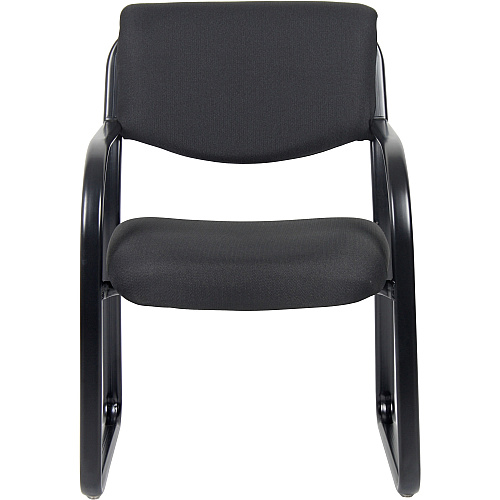 Boss Guest Chair Black Seat Color - Fabric Seat Material - Black Frame Color - Metal Frame Material - Sled Base - 1 Each (VSBO9521BK)