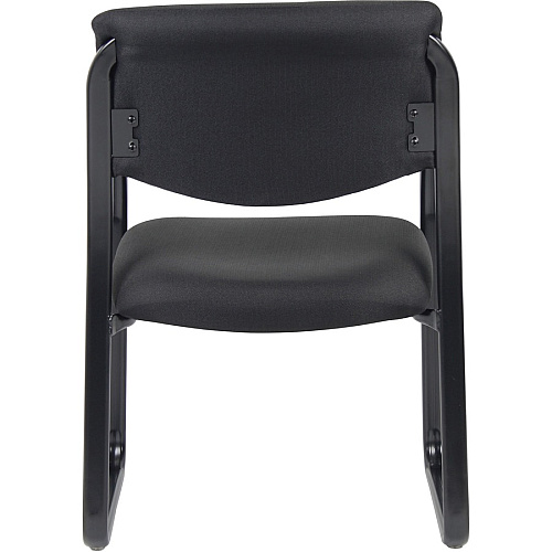 Boss Guest Chair Black Seat Color - Fabric Seat Material - Black Frame Color - Metal Frame Material - Sled Base - 1 Each (VSBO9521BK)
