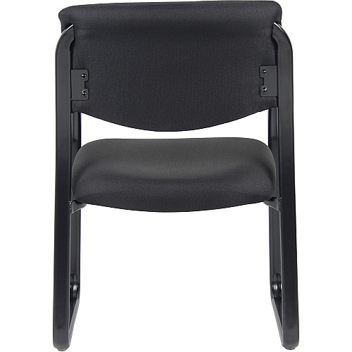 Boss Guest Chair Black Seat Color - Fabric Seat Material - Black Frame Color - Metal Frame Material - Sled Base - 1 Each (VSBO9521BK)