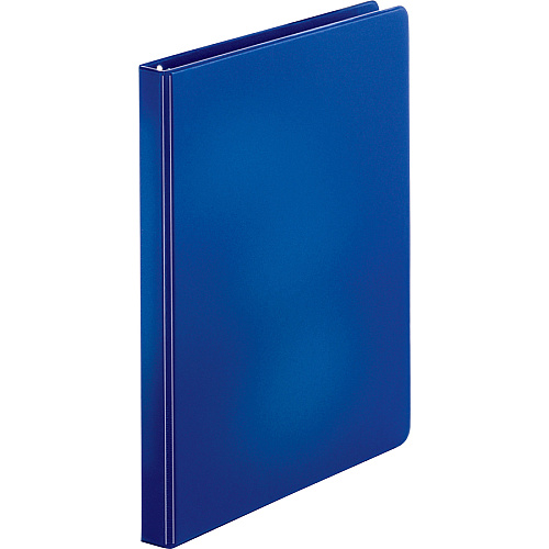 Business Source Basic Round Ring Binders 1/2" Binder Capacity - Letter - 8 1/2" x 11" Sheet Size - Fastener(s): Round Ring - Vinyl - Dark Blue - 8.96 oz - 1 Each (BSN28525)