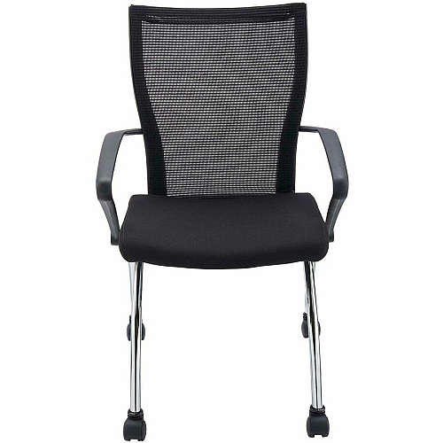 Mayline Valore High Back Training Chair Red Seat Color - Fabric Seat Material - Black Frame Color - Chrome Frame Material - 2 / Carton (TSH1BR)