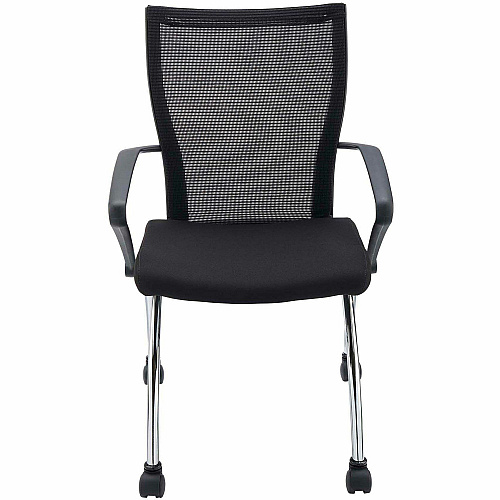 Mayline Valore High Back Training Chair Red Seat Color - Fabric Seat Material - Black Frame Color - Chrome Frame Material - 2 / Carton (TSH1BR)