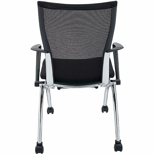 Mayline Valore High Back Training Chair Red Seat Color - Fabric Seat Material - Black Frame Color - Chrome Frame Material - 2 / Carton (TSH1BR)