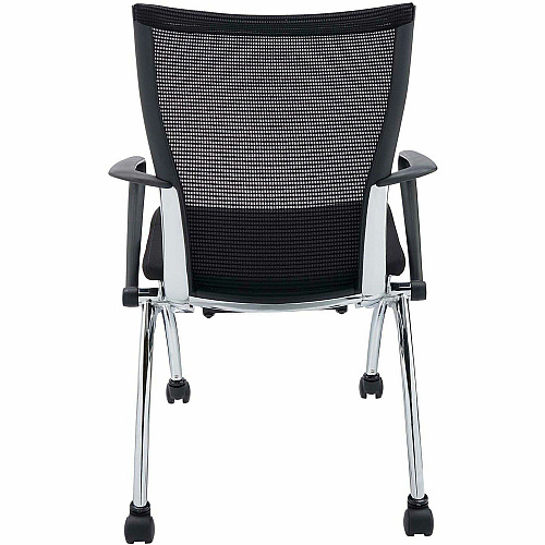 Mayline Valore High Back Training Chair Red Seat Color - Fabric Seat Material - Black Frame Color - Chrome Frame Material - 2 / Carton (TSH1BR)