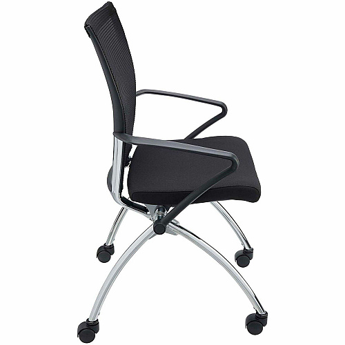Mayline Valore High Back Training Chair Red Seat Color - Fabric Seat Material - Black Frame Color - Chrome Frame Material - 2 / Carton (TSH1BR)