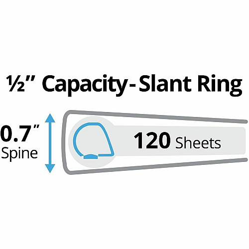 Avery&reg; Durable Binder 1/2" Binder Capacity - Letter - 8 1/2" x 11" Sheet Size - 135 Sheet Capacity - Fastener: Slant Ring - Pocket: 2 - Polypropylene - Blue, Maroon - Pocket, Durable, Long Lasting, Tear Resistant, Split Resistant, Sturdy - 1 C (11058)