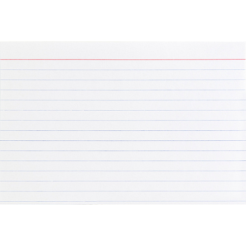 Business Source Ruled Index Cards 6" Width x 4" Length - 100 / Pack (BSN65261)