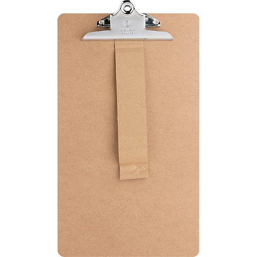 Business Source Hardboard Clipboard 9" x 15 1/2" Sheet Size - Hardboard - Brown - 1 Each (BSN28554)