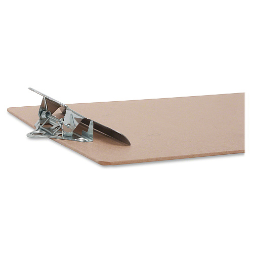Business Source Hardboard Clipboard 9" x 15 1/2" Sheet Size - Hardboard - Brown - 1 Each (BSN28554)