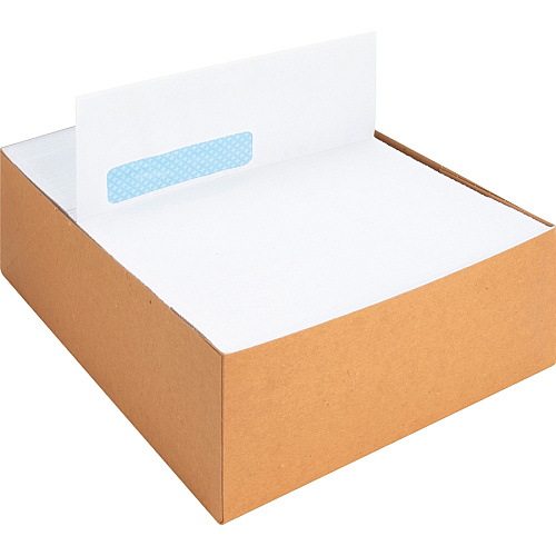 Business Source Security Tint Window Envelopes Business - #10 - 9 1/2" Width x 4 1/8" Length - Peel & Seal - White - Wove - 500 / Box (BSN16473)