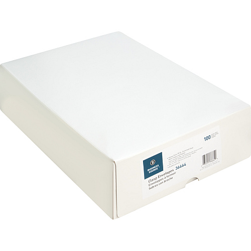 Business Source Heavy-duty Clasp Envelopes Clasp - #93 - 9 1/2" Width x 12 1/2" Length - 28 lb - Clasp - Kraft - Kraft - 100 / Box (BSN36664)