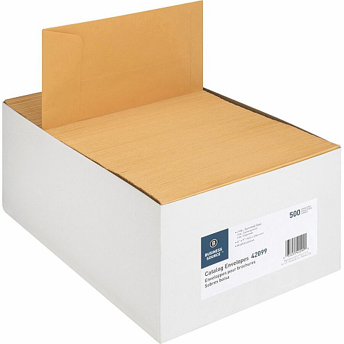 Business Source Durable Kraft Catalog Envelopes Catalog - 6" Width x 9" Length - 24 lb - Gummed - Kraft - Kraft - 500 / Box (BSN42099)