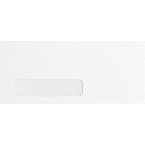 Business Source Economical No. 10 Window Envelope Single Window - #10 - 9 1/2" Width x 4 1/8" Length - 24 lb - White - 500 / Box (BSN42251)