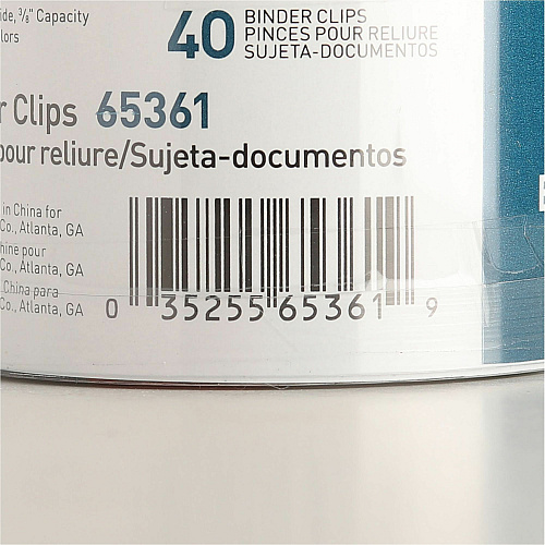 Business Source Colored Fold-back Binder Clips Small - 0.8" Width - 0.37" Size Capacity - Assorted - Steel - 40 / Pack (BSN65361)