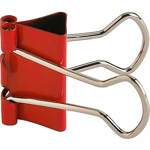 Business Source Colored Fold-back Binder Clips Small - 0.8" Width - 0.37" Size Capacity - Assorted - Steel - 40 / Pack (BSN65361)