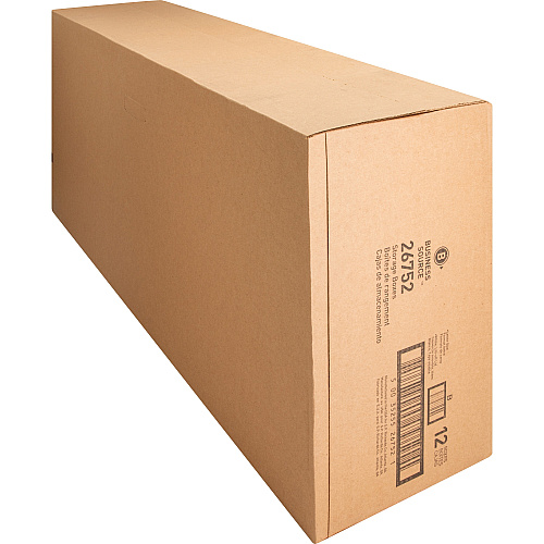 Business Source Lift-off Lid Light Duty Storage Box External Dimensions: 12" Width x 24" Depth x 10" Height - Media Size Supported: Letter - Lift-off Closure - Light Duty - Stackable - Cardboard - White - For File - Recycled - 12 / Carton (BSN26752)