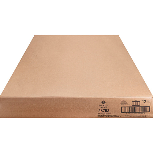Business Source Lift-off Lid Light Duty Storage Box External Dimensions: 15" Width x 24" Depth x 10" Height - Media Size Supported: Legal - Lift-off Closure - Light Duty - Stackable - Cardboard - White - For File - Recycled - 12 / Carton (BSN26753)