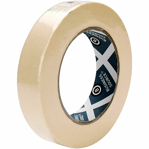 Business Source Utility-purpose Masking Tape 60 yd Length x 1" Width - 3" Core - Tan - Crepe Paper Backing - For Bundling, Holding, Sealing, Masking - 1 Roll (BSN16461)