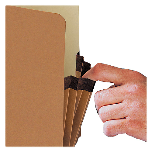 Business Source Straight Tab Cut Legal Recycled File Pocket 8 1/2" x 14" - 1 3/4" Expansion - Redrope - Redrope - Tear Proof, Tyvek Gusset, Reinforced Gusset - 30% Recycled - 25 / Box (BSN65793)