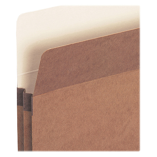 Business Source Straight Tab Cut Legal Recycled File Pocket 8 1/2" x 14" - 1 3/4" Expansion - Redrope - Redrope - Tear Proof, Tyvek Gusset, Reinforced Gusset - 30% Recycled - 25 / Box (BSN65793)