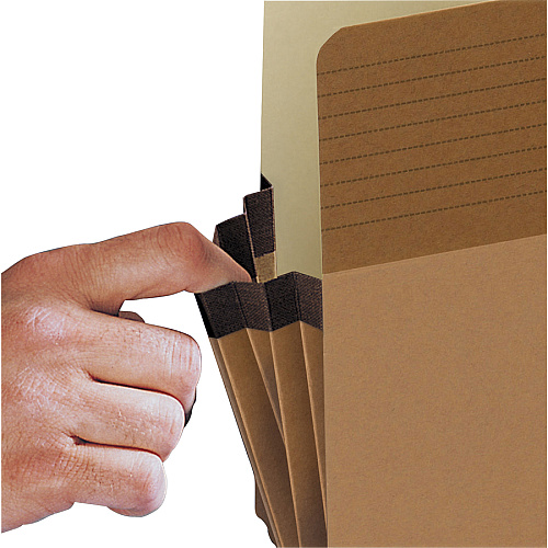 Business Source Straight Tab Cut Legal Recycled File Pocket 8 1/2" x 14" - 3 1/2" Expansion - Redrope - Redrope - Tear Proof, Tyvek Gusset, Reinforced Gusset - 30% Recycled - 25 / Box (BSN65794)