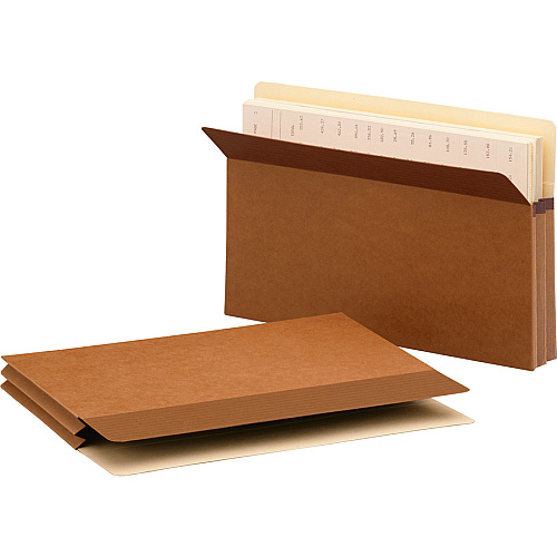 Smead Easy Grip Straight Tab Cut Legal Recycled File Pocket 8 1/2" x 14" - 1 3/4" Expansion - Redrope - Tear Proof, Tear Resistant, Reinforced Gusset - 30% Recycled - 25 / Box (73213)