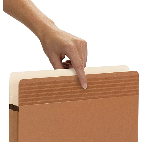 Smead Easy Grip Straight Tab Cut Legal Recycled File Pocket 8 1/2" x 14" - 1 3/4" Expansion - Redrope - Tear Proof, Tear Resistant, Reinforced Gusset - 30% Recycled - 25 / Box (73213)
