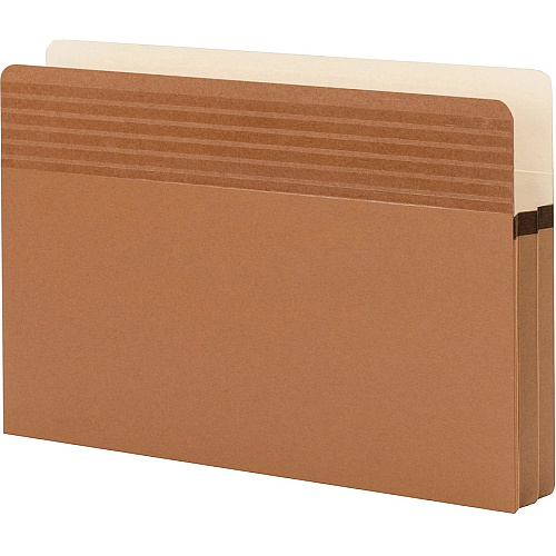 Smead Easy Grip Straight Tab Cut Legal Recycled File Pocket 8 1/2" x 14" - 1 3/4" Expansion - Redrope - Tear Proof, Tear Resistant, Reinforced Gusset - 30% Recycled - 25 / Box (73213)