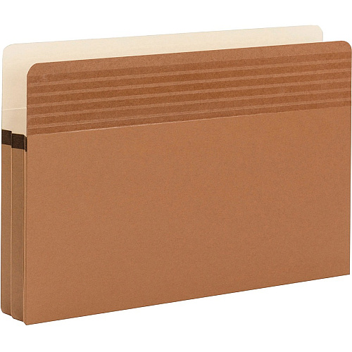 Smead Easy Grip Straight Tab Cut Legal Recycled File Pocket 8 1/2" x 14" - 1 3/4" Expansion - Redrope - Tear Proof, Tear Resistant, Reinforced Gusset - 30% Recycled - 25 / Box (73213)