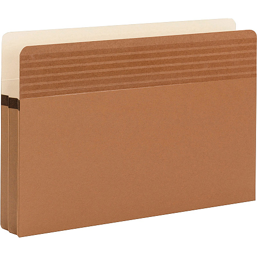 Smead Easy Grip Straight Tab Cut Legal Recycled File Pocket 8 1/2" x 14" - 1 3/4" Expansion - Redrope - Tear Proof, Tear Resistant, Reinforced Gusset - 30% Recycled - 25 / Box (73213)