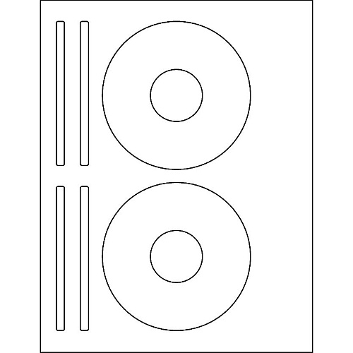 Business Source CD/DVD Labels 4 5/8" Diameter - Permanent Adhesive - Circle - Inkjet, Laser - White - Lignin-free, Smudge Resistant - 100 / Pack (BSN26148)