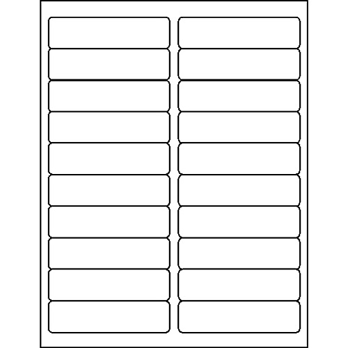 Business Source Bright White Premium-quality Address Labels 1" Width x 4" Length - Permanent Adhesive - Rectangle - Laser, Inkjet - White - Lignin-free, Jam-free - 20 / Sheet - 250 Total Sheets - 5000 / Pack (BSN26113)