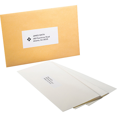 Business Source 8-1/2"x11" Copier Labels 8 1/2" Width x 11" Length - Rectangle - White - Lignin-free, Jam-free - 1 / Sheet - 100 / Pack (BSN26133)