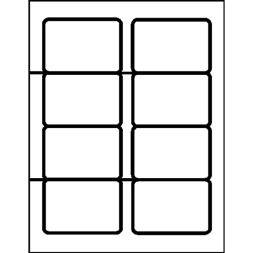 Business Source Laser/Inkjet Name Badge Labels 2 1/3" Width x 3 3/8" Length - Rectangle - Laser, Inkjet - White - Self-adhesive, Jam-free - 8 / Sheet - 400 / Pack (BSN26144)
