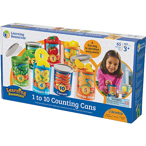 Learning Resources 1-10 Counting Cans Set Play Kit - Theme/Subject: Learning - 3 Year - 55 Pieces (LER6800)