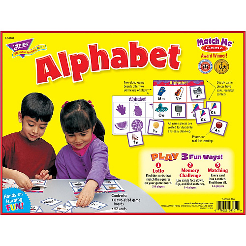 Trend Match Me Alphabet Learning Game Learning - Educational - 1 to 8 Players - 1 Each (T58101)