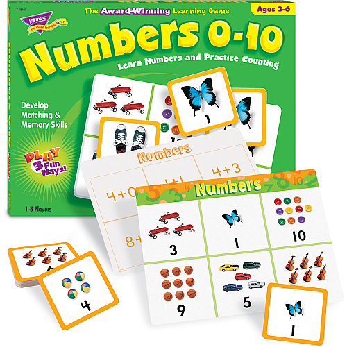 Trend Match Me Numbers 0-10 Learning Game Learning - Educational - 1 to 8 Players - 1 Each (T58102)