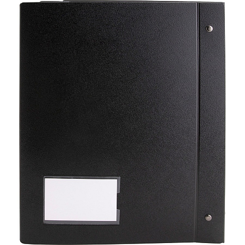 Business Source Presentation Binder 1" Binder Capacity - Letter - 8 1/2" x 11" Sheet Size - Fastener(s): Ring - Pocket(s): Internal - Black - Recycled - Business Card Holder, Label Holder - 1 Each (BSN16456)