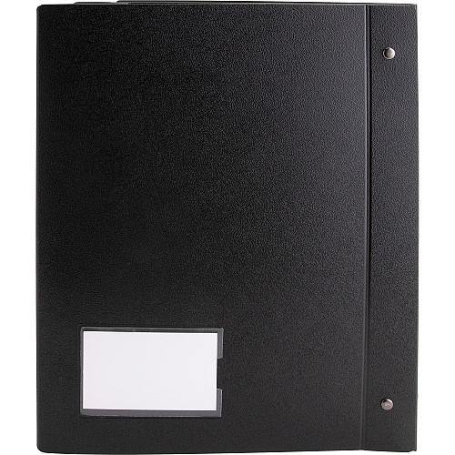 Business Source Presentation Binder 1" Binder Capacity - Letter - 8 1/2" x 11" Sheet Size - Fastener(s): Ring - Pocket(s): Internal - Black - Recycled - Business Card Holder, Label Holder - 1 Each (BSN16456)