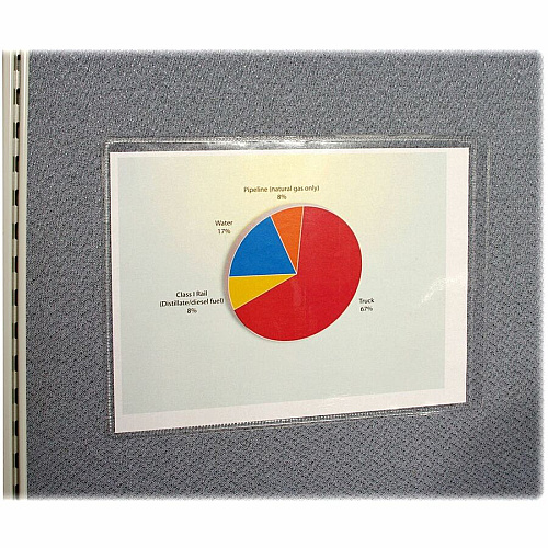 Business Source Self-Adhesive Shop Ticket Holders 8.5" Height x 11" Width - Vinyl - Clear - 50 / Box (BSN16466)