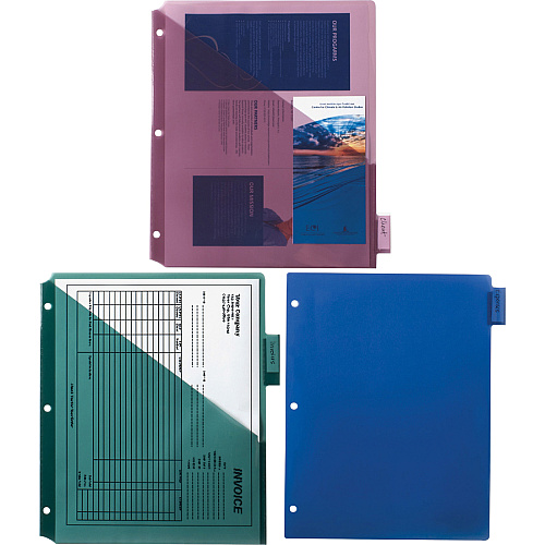 Business Source Pocket Index Dividers 8 Print-on Tab(s) - 8.5" Divider Width x 11" Divider Length - Letter - Plastic Divider - Multicolor Tab(s) - Insertable - 8 / Set (BSN32372)