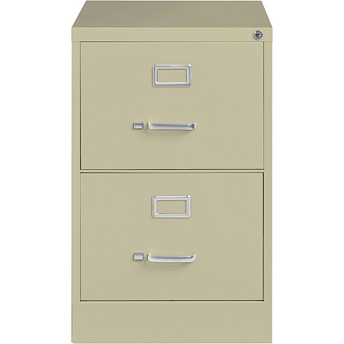 Lorell Fortress Series 26-1/2" Commercial-Grade Vertical File Cabinet 18" Width x 26.5" Depth x 28.4" Height - 2 x Drawer(s) for File - Legal - Vertical - Lockable, Ball-bearing Suspension, Heavy Duty - Putty - Steel - Recycled (LLR60660)